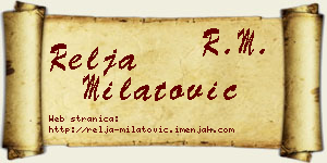 Relja Milatović vizit kartica